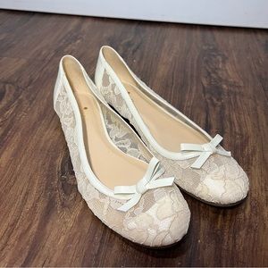 Kate Spade New York white flats